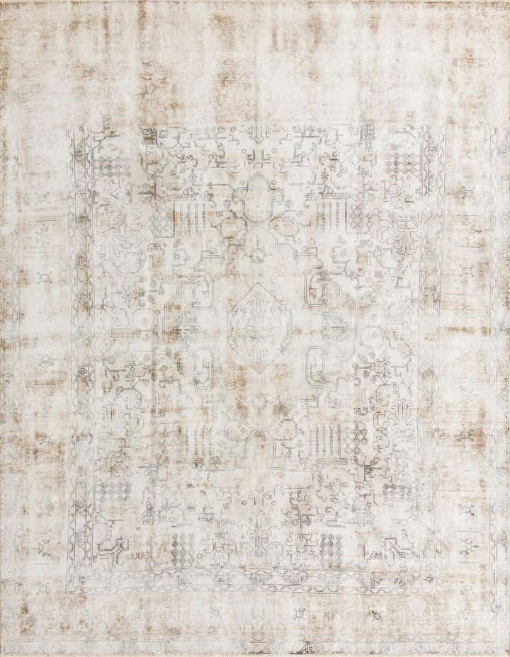 9' 4 x 12' 2 Hand Knotted Ultra Vintage Persian Wool Rug