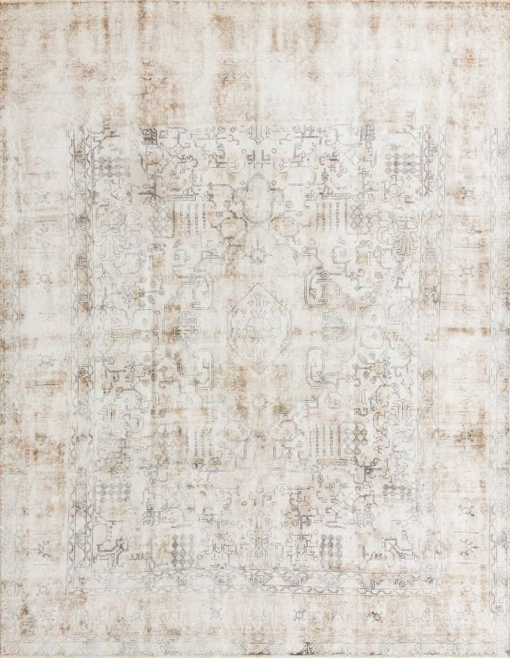 Detail image of 9' 4 x 12' 2 Hand Knotted Ultra Vintage Persian Wool Rug