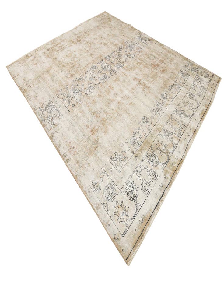 Detail image of 9' 5 x 11' 1  Hand Knotted Ultra Vintage Persian Wool Rug