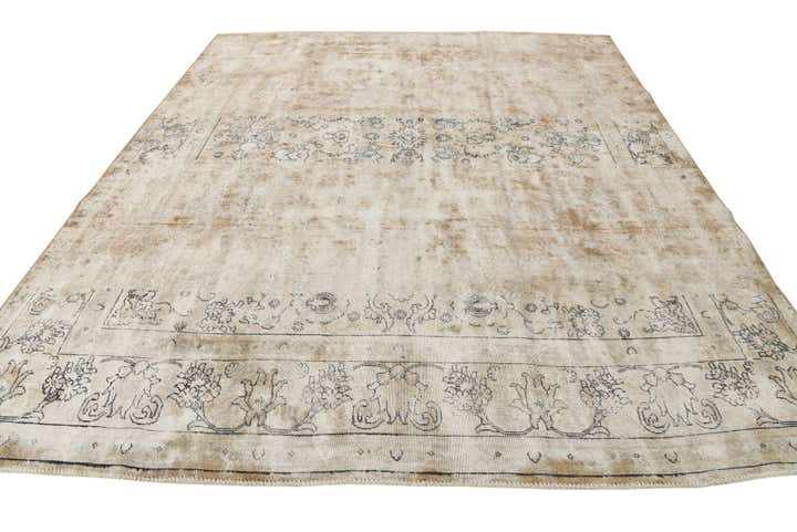 9' 5 x 11' 1 Hand Knotted Ultra Vintage Persian Wool Rug