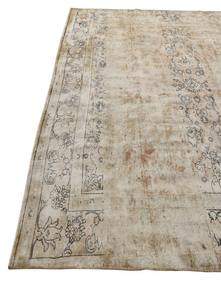 Detail image of 9' 5 x 11' 1  Hand Knotted Ultra Vintage Persian Wool Rug