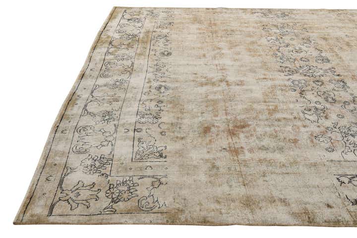 9' 5 x 11' 1 Hand Knotted Ultra Vintage Persian Wool Rug