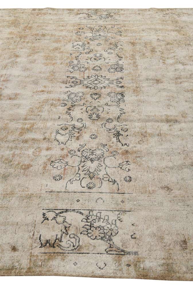 9' 5 x 11' 1 Hand Knotted Ultra Vintage Persian Wool Rug