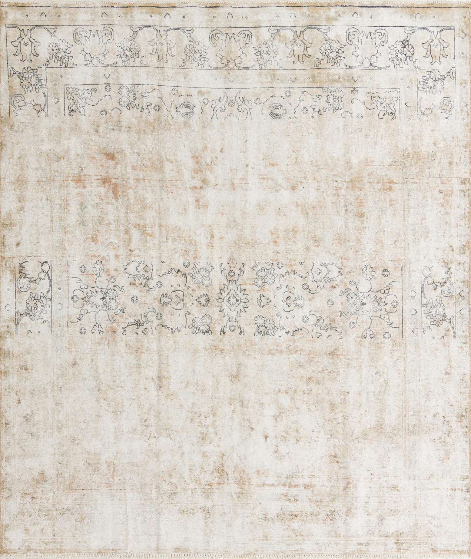 9' 5 x 11' 1 Hand Knotted Ultra Vintage Persian Wool Rug