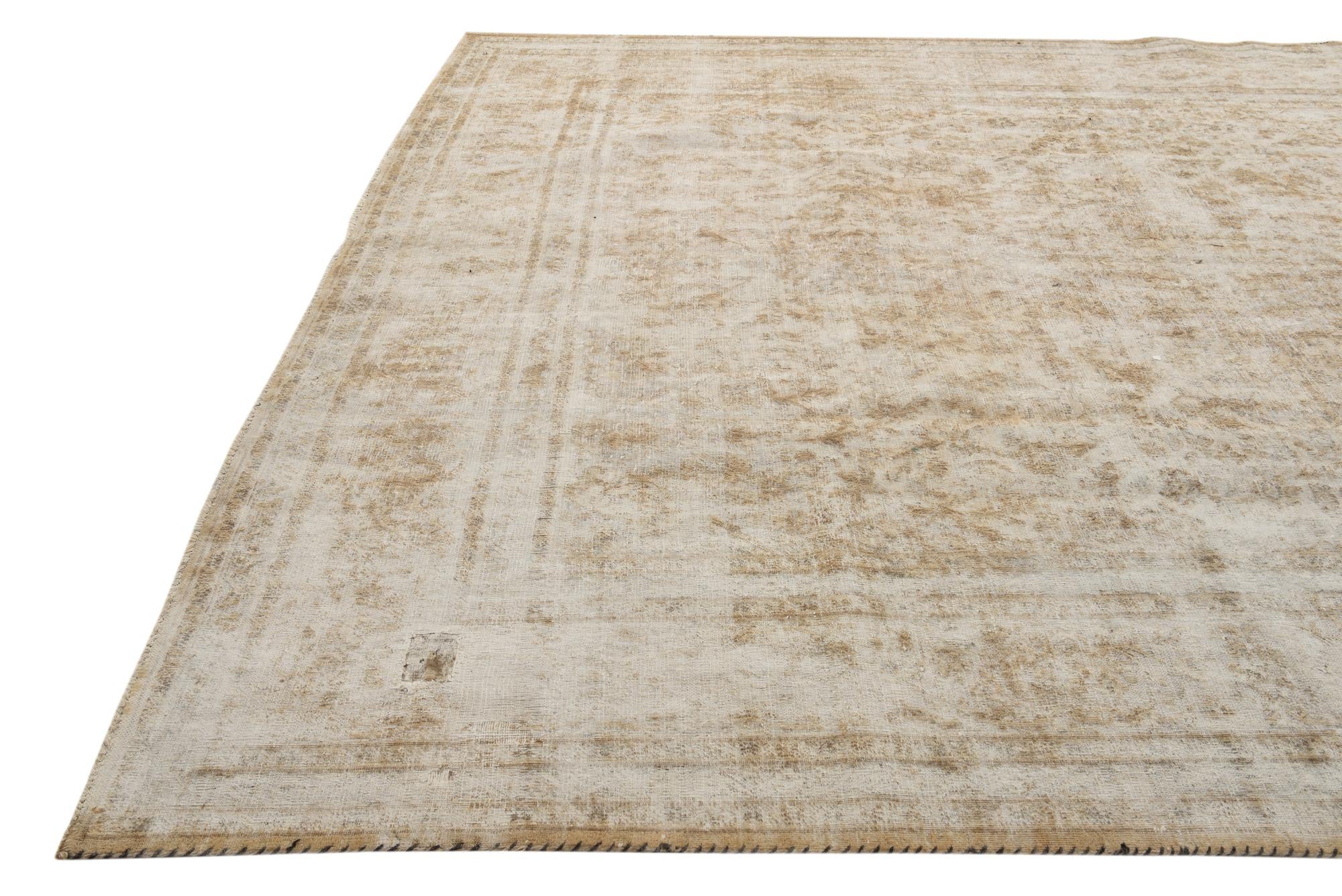 9' 2 x 12' 2 Hand Knotted Ultra Vintage Persian Wool Rug