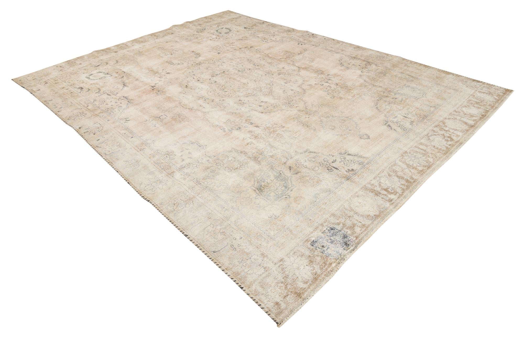 9' 2 x 12' 2 Hand Knotted Ultra Vintage Persian Wool Rug