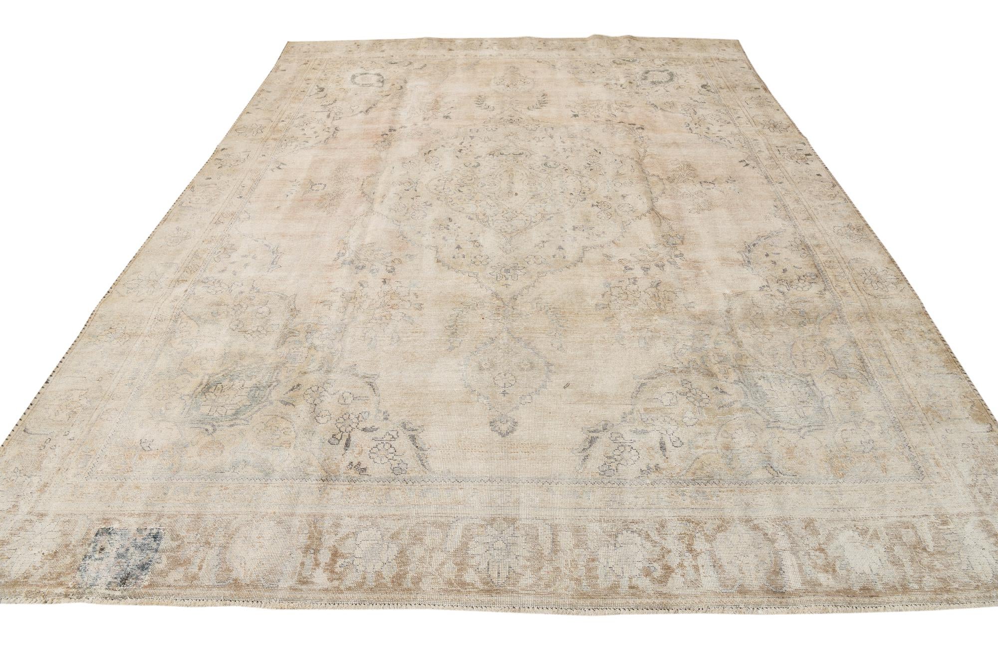 9' 2 x 12' 2 Hand Knotted Ultra Vintage Persian Wool Rug