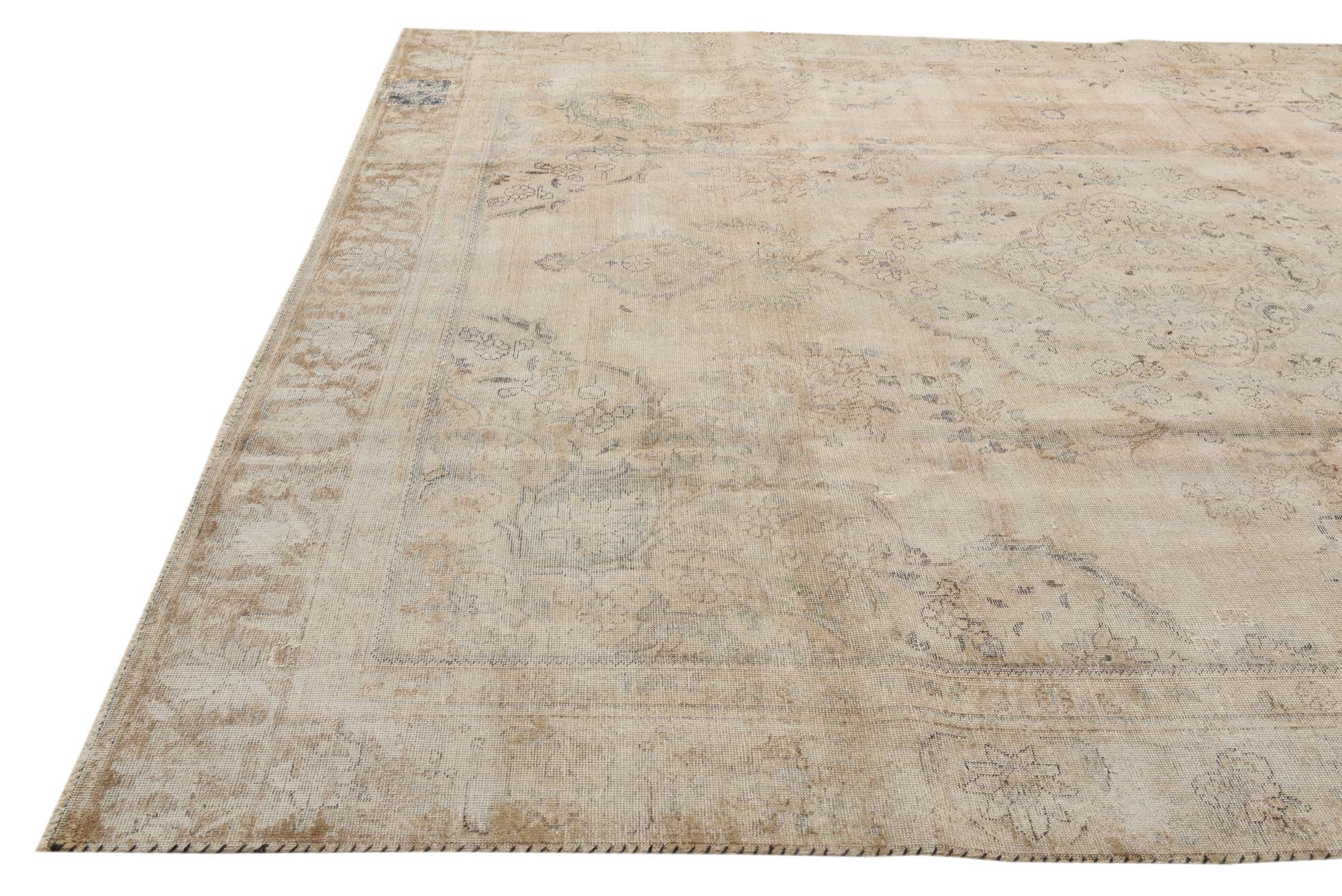9' 2 x 12' 2 Hand Knotted Ultra Vintage Persian Wool Rug