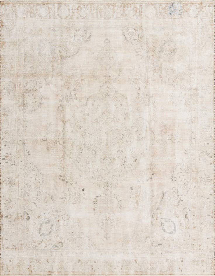 Detail image of 9' 2 x 12' 2 Hand Knotted Ultra Vintage Persian Wool Rug