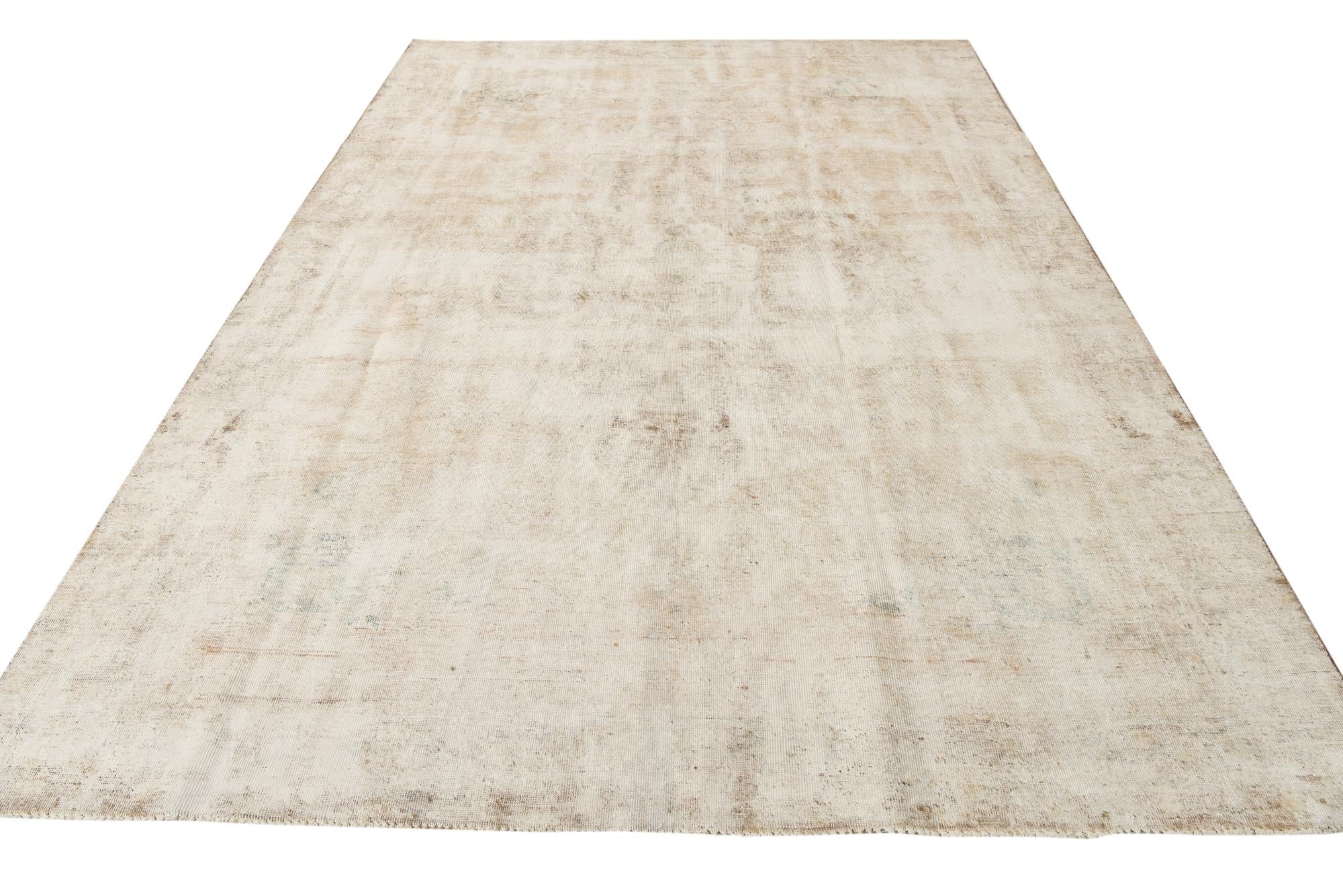 7' 9 x 11' Hand Knotted Ultra Vintage Persian Wool Rug