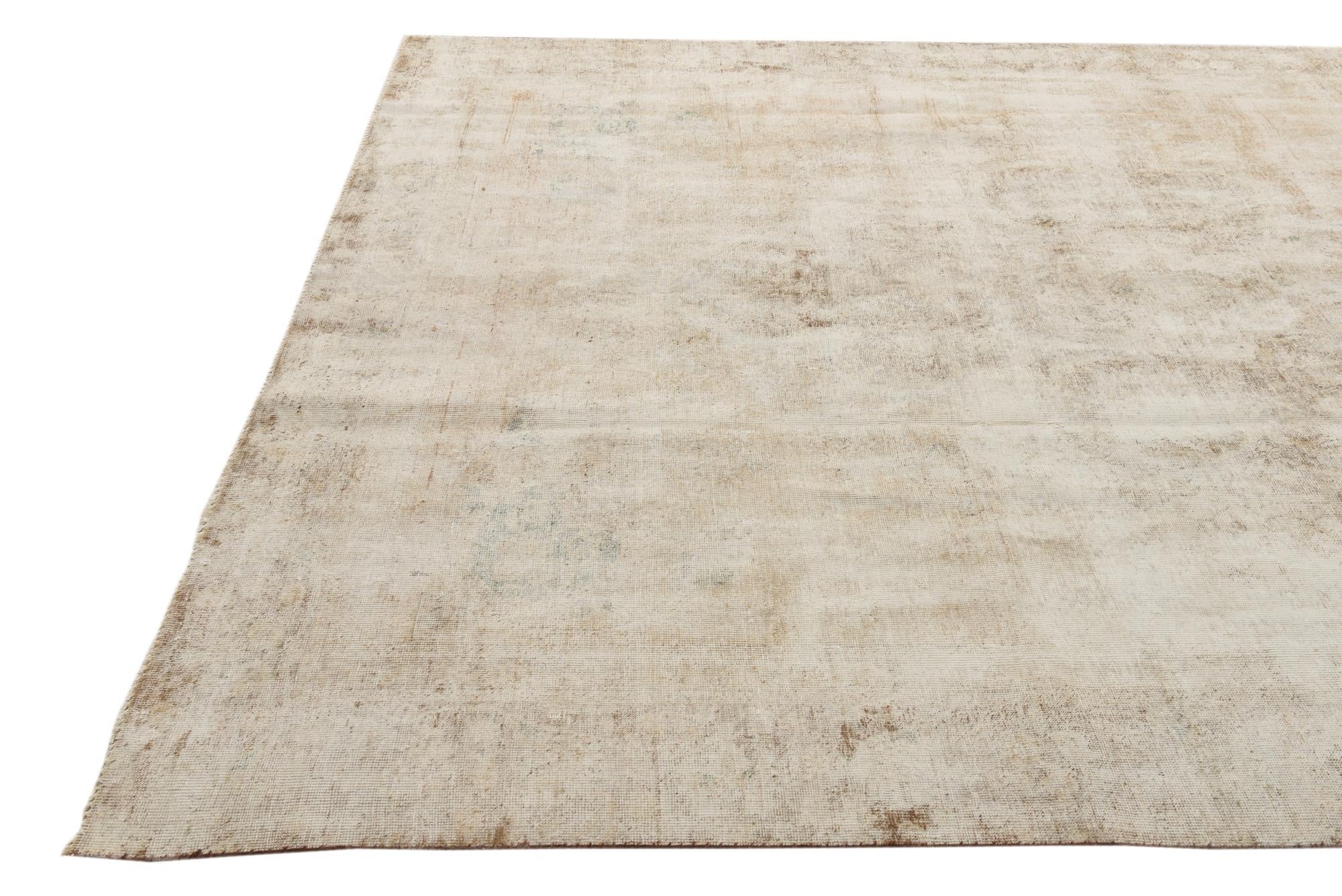 7' 9 x 11' Hand Knotted Ultra Vintage Persian Wool Rug