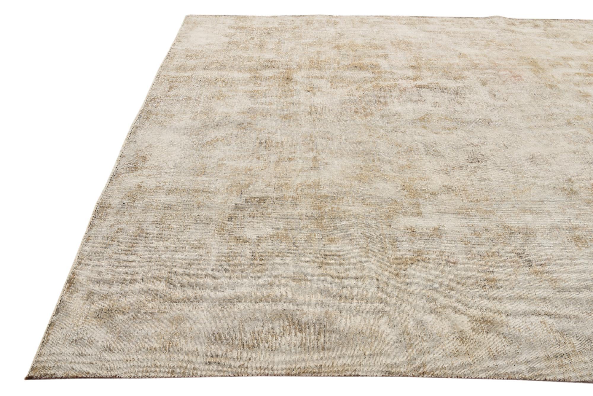 8' 10 x 11' 10 Hand Knotted Ultra Vintage Persian Wool Rug