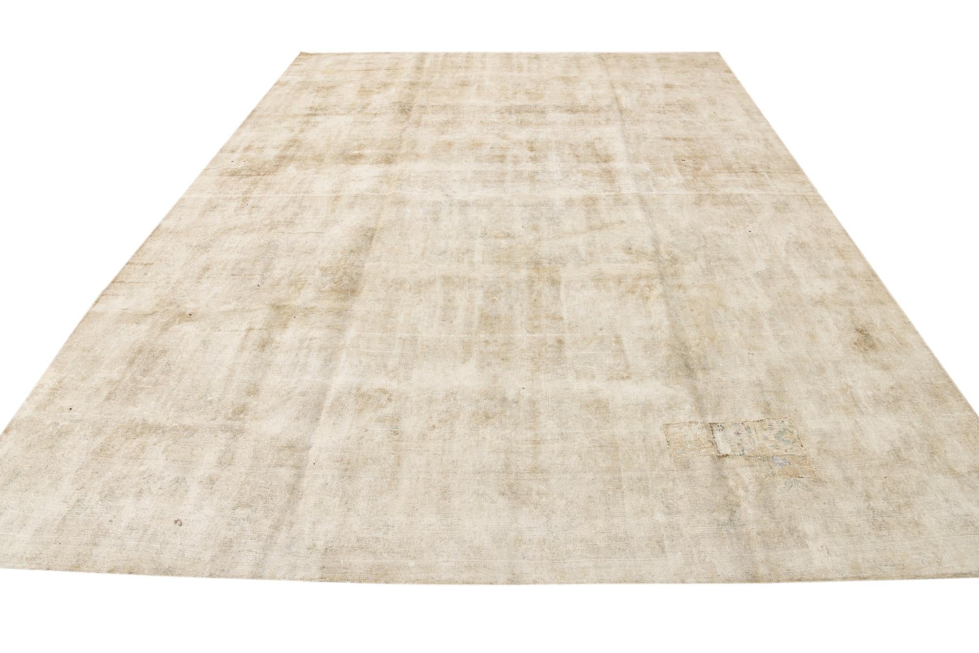 9' 5 x 12' 5 Hand Knotted Ultra Vintage Persian Wool Rug