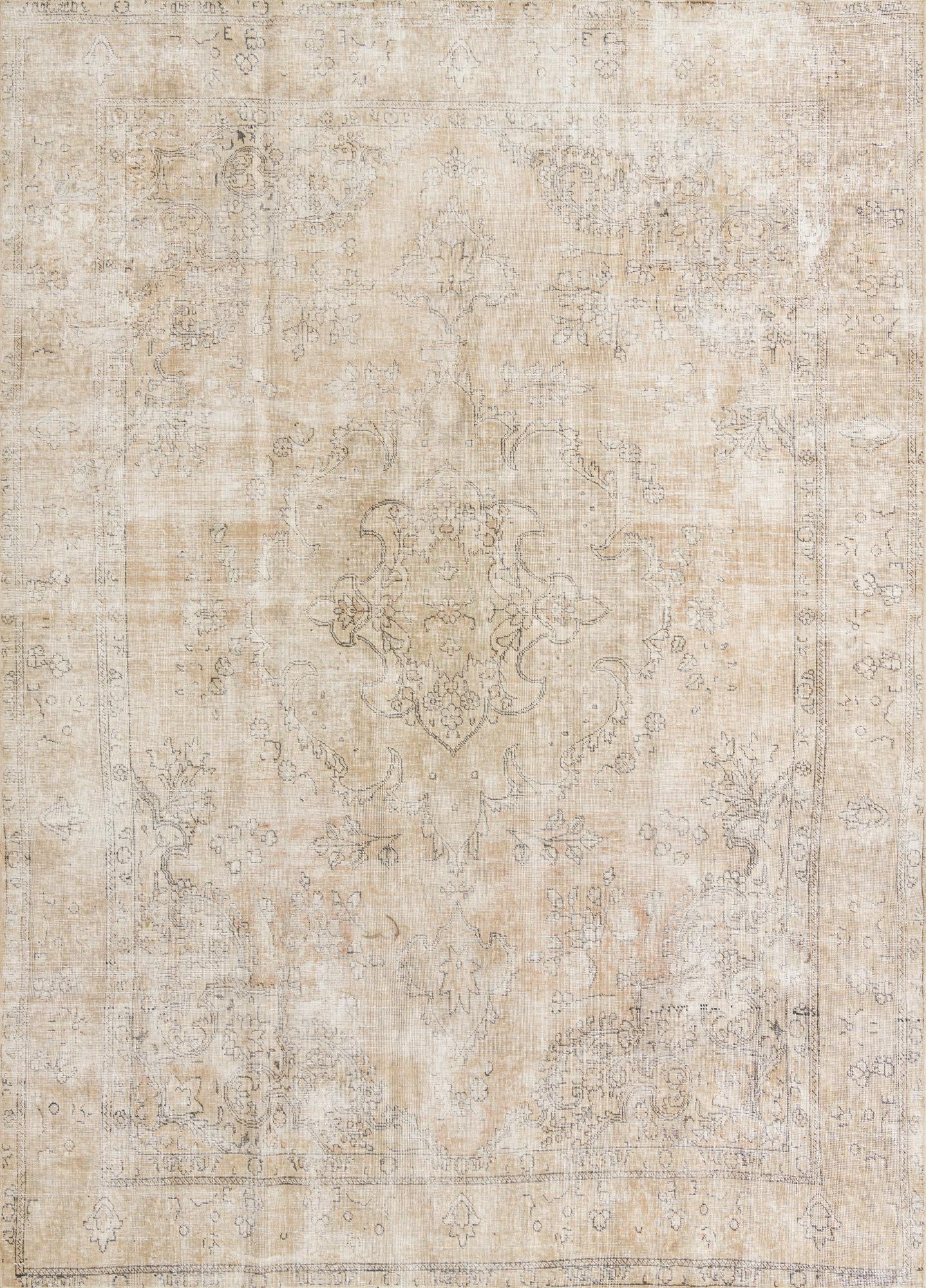9' 4 x 12' 8 Hand Knotted Ultra Vintage Persian Wool Rug