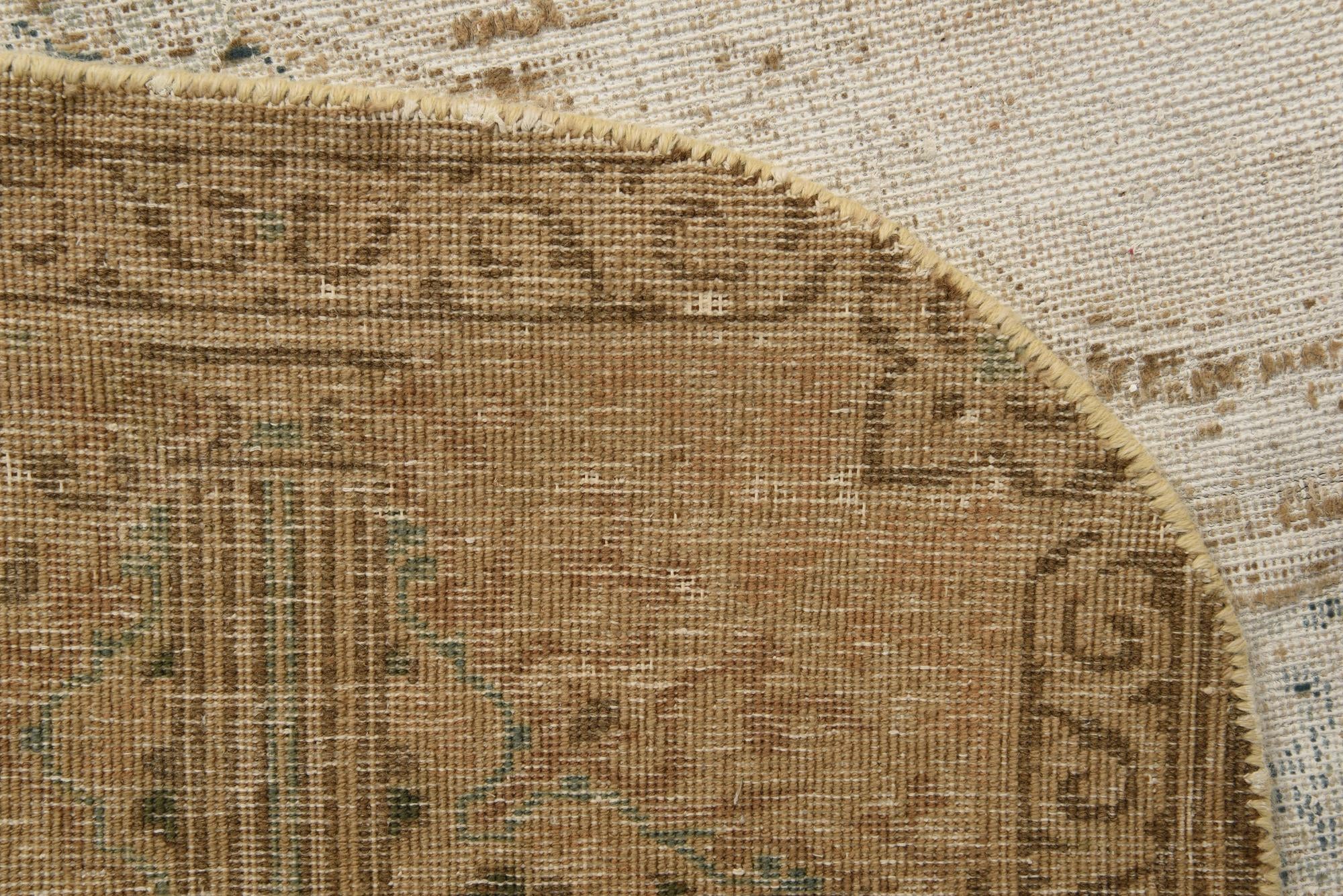9' 4 x 12' 6 Hand Knotted Ultra Vintage Persian Wool Rug
