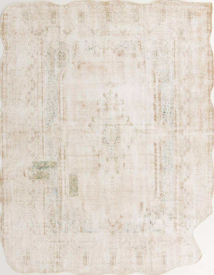 Detail image of 9' 4 x 12' 6 Hand Knotted Ultra Vintage Persian Wool Rug