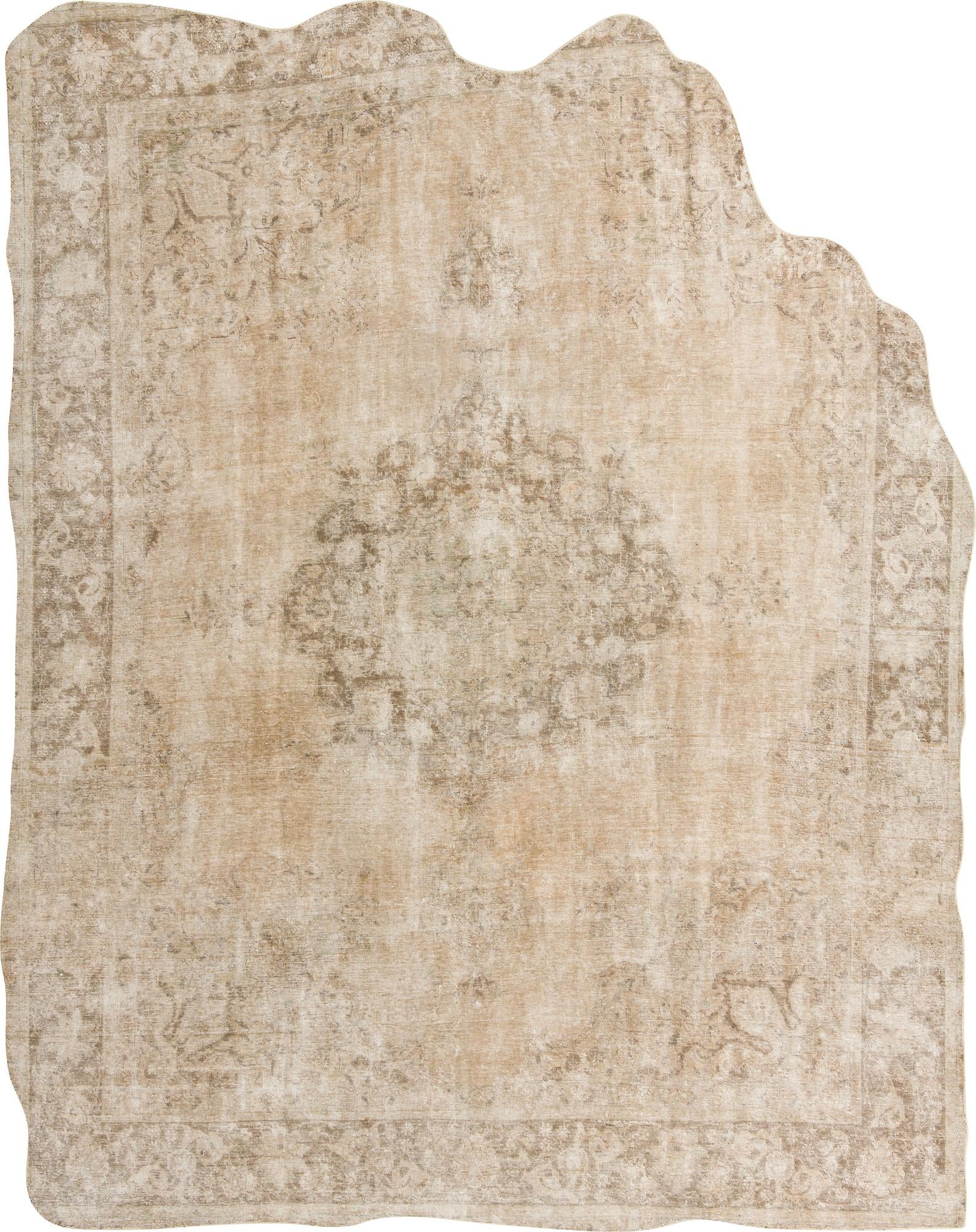9' 4 x 11' 6 Hand Knotted Ultra Vintage Persian Wool Rug