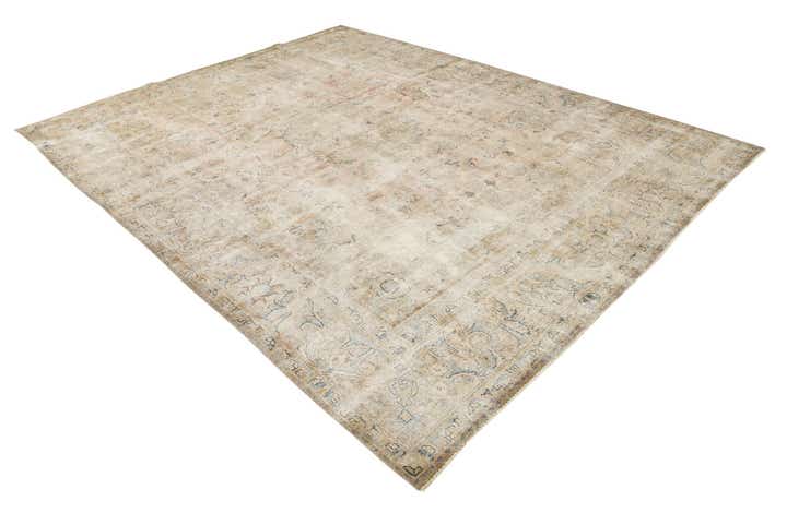 9' 3 x 12' 4 Hand Knotted Ultra Vintage Persian Wool Rug