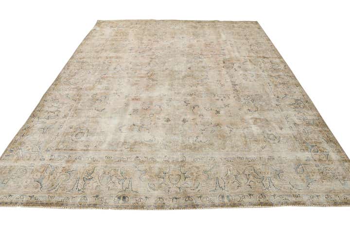 9' 3 x 12' 4 Hand Knotted Ultra Vintage Persian Wool Rug