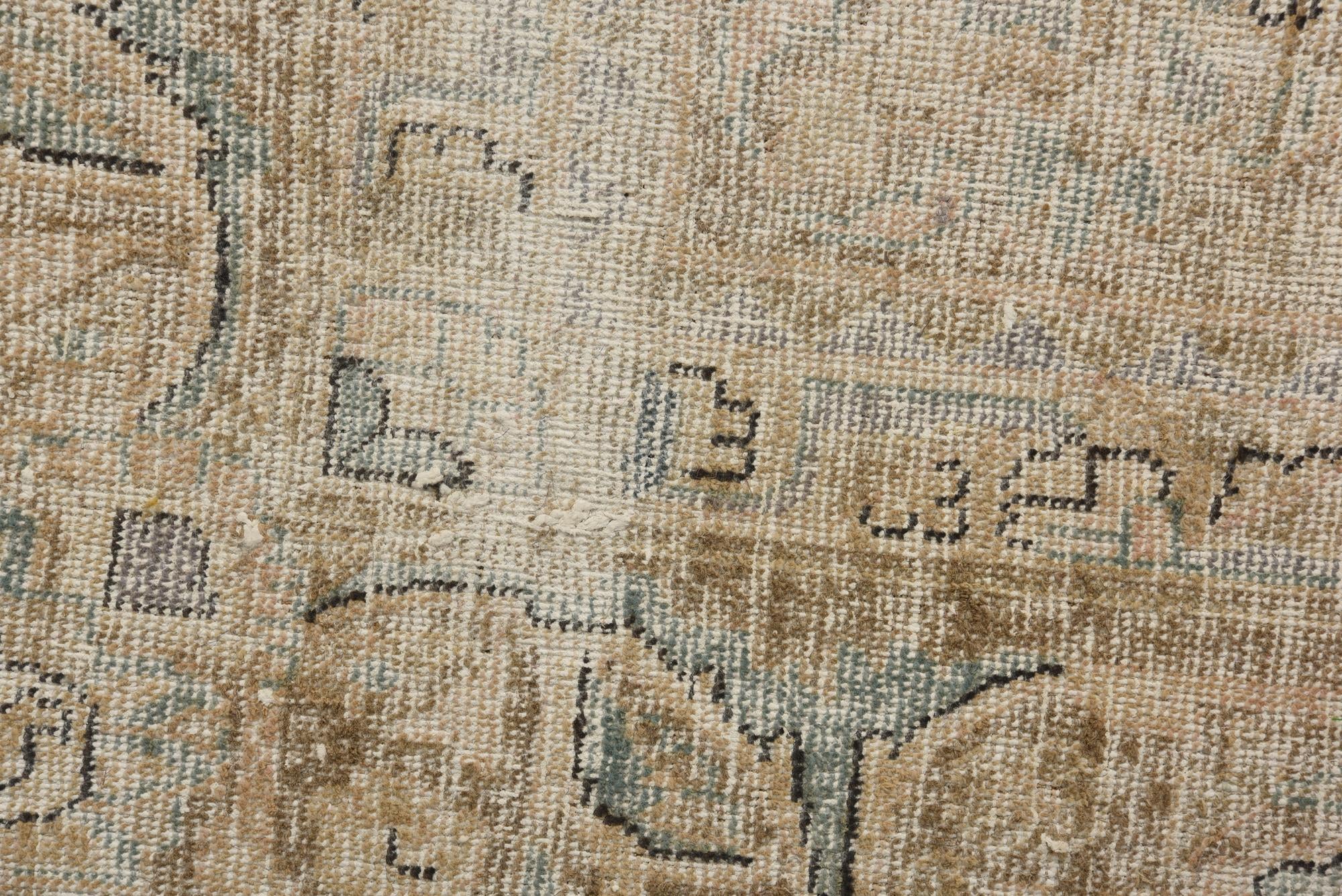 9' 3 x 12' 4 Hand Knotted Ultra Vintage Persian Wool Rug