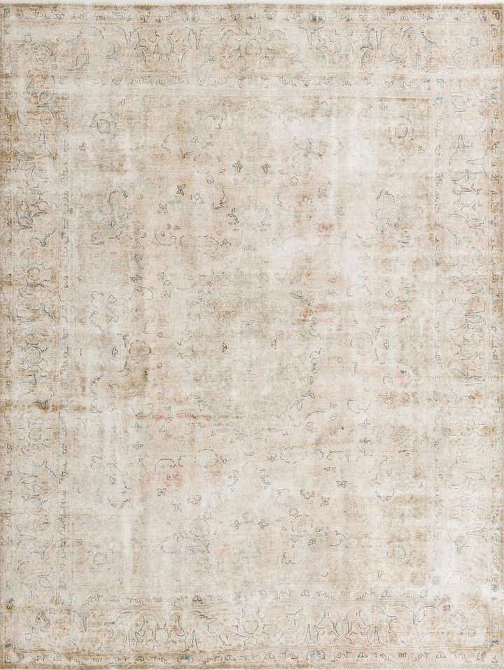 9' 3 x 12' 4 Hand Knotted Ultra Vintage Persian Wool Rug