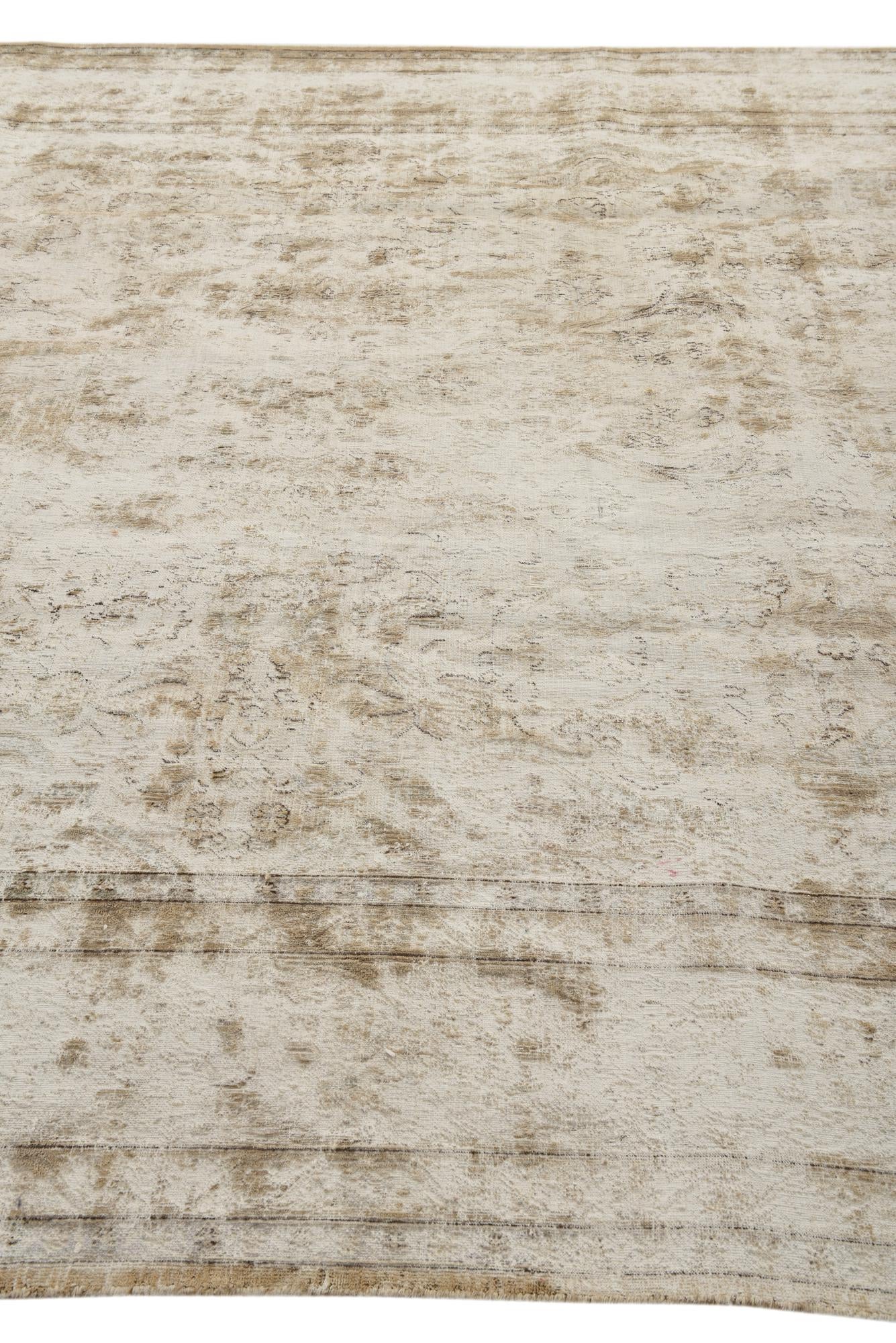 9' 4 x 12' 9 Hand Knotted Ultra Vintage Persian Wool Rug