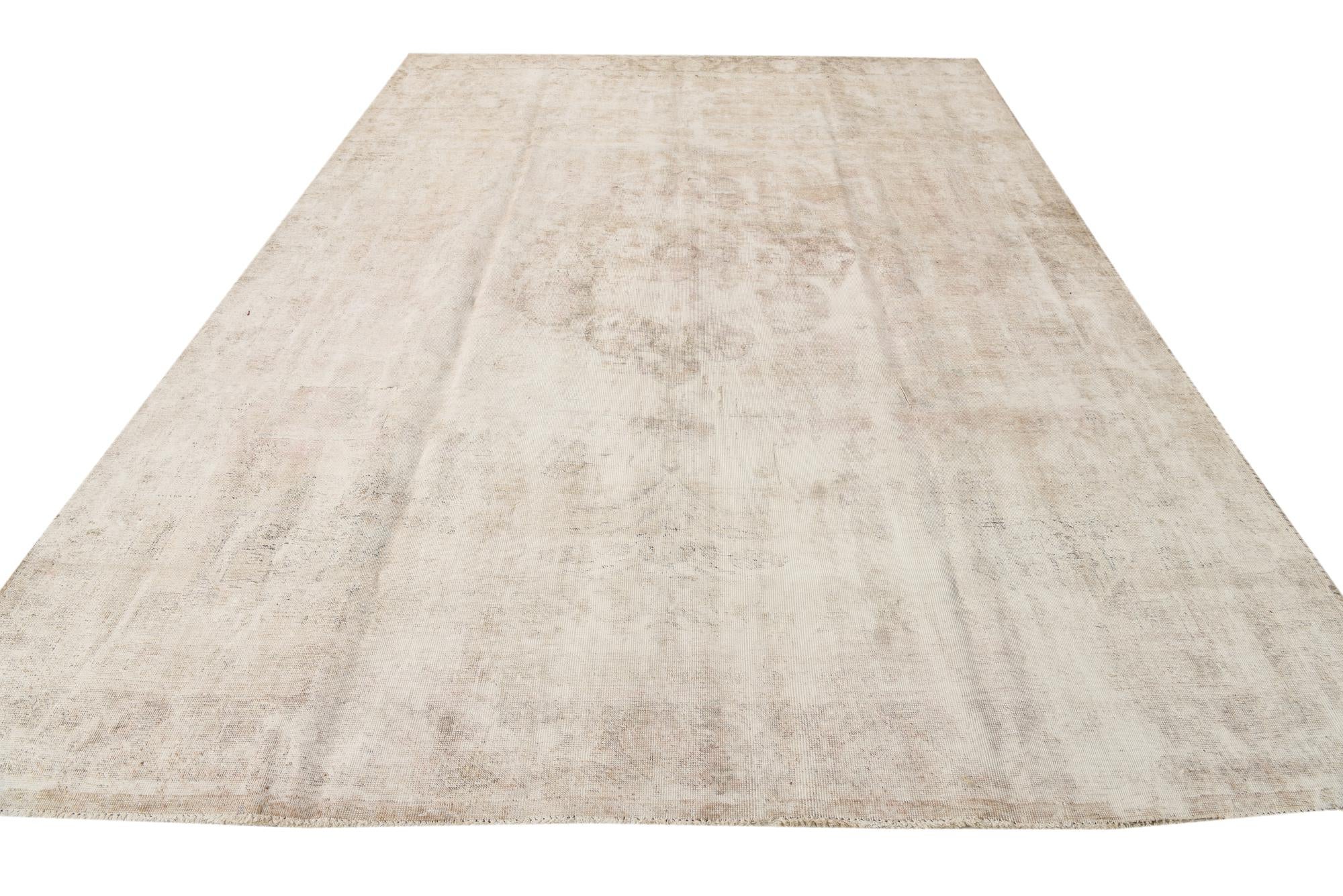 8' 10 x 12' Hand Knotted Ultra Vintage Persian Wool Rug