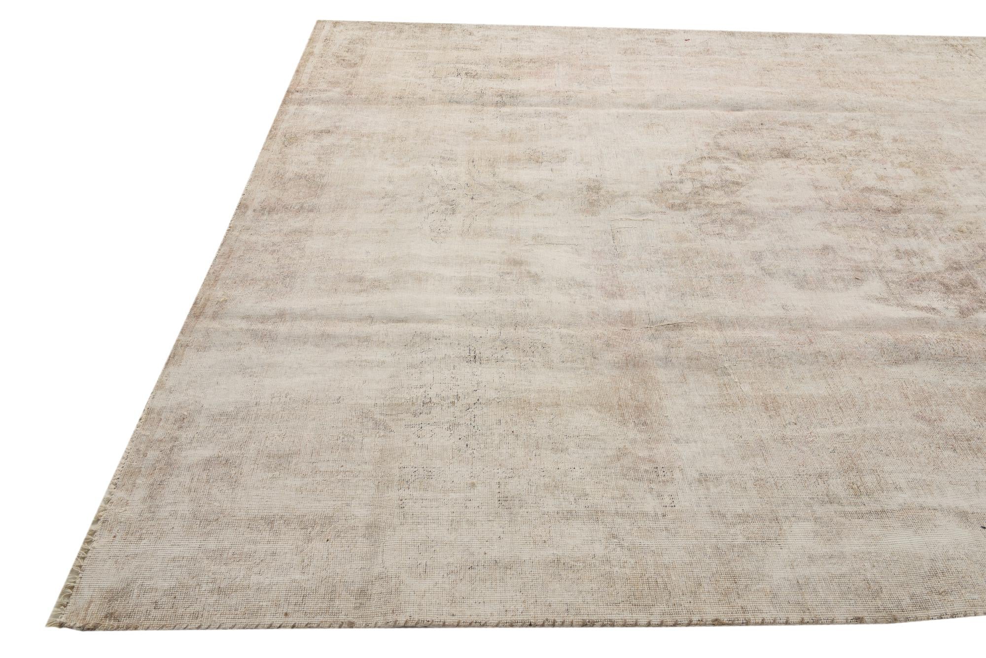 8' 10 x 12' Hand Knotted Ultra Vintage Persian Wool Rug
