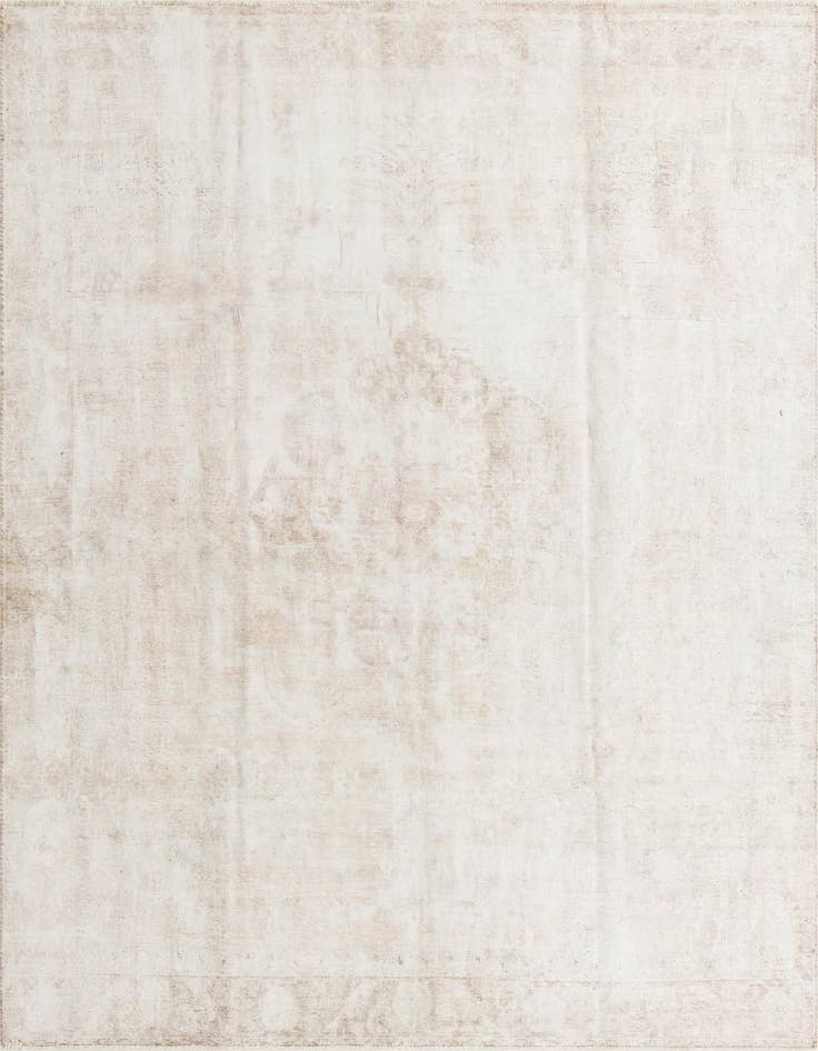 Detail image of 8' 10 x 12' Hand Knotted Ultra Vintage Persian Wool Rug