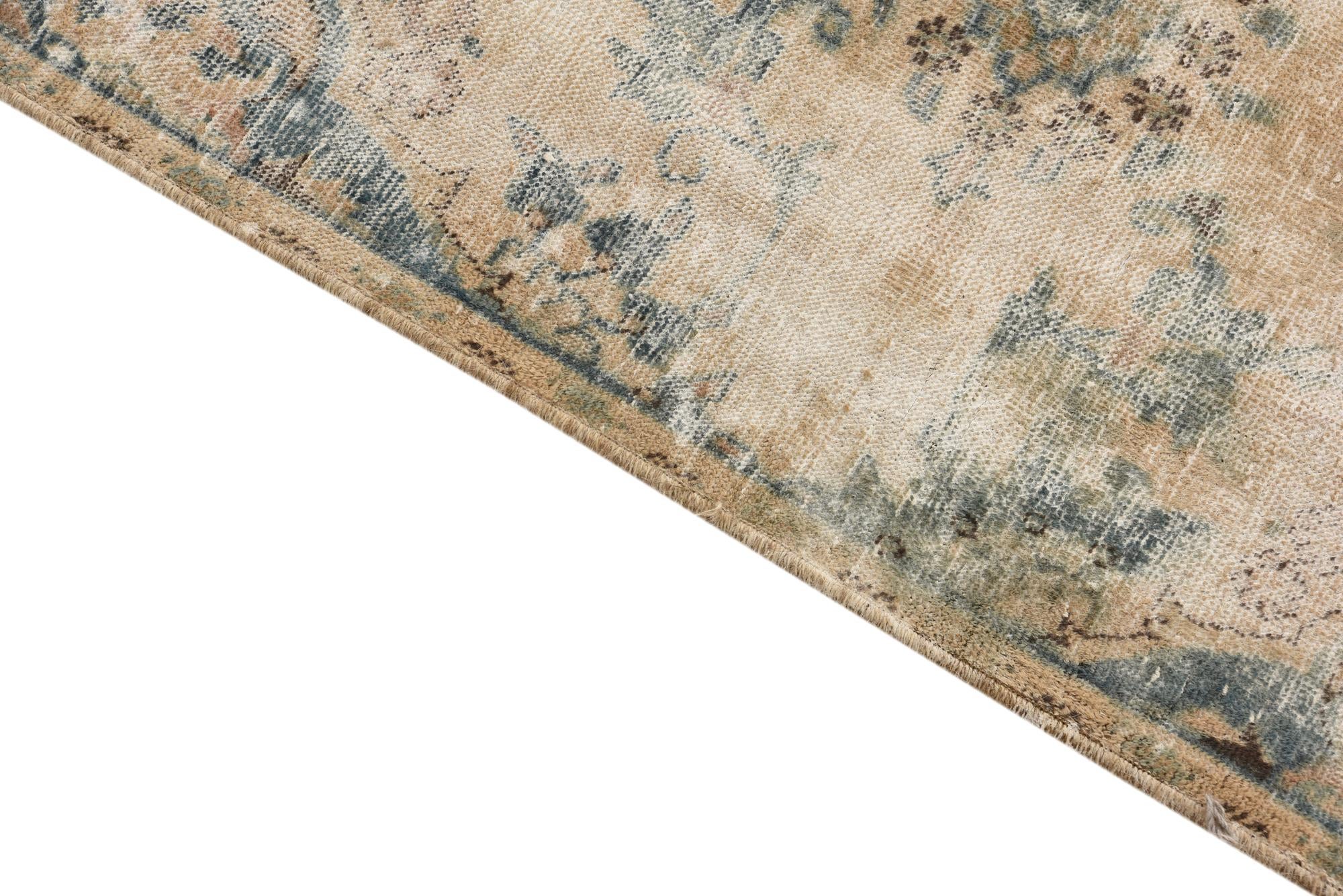 6' 4 x 10' Hand Knotted Ultra Vintage Persian Wool Rug