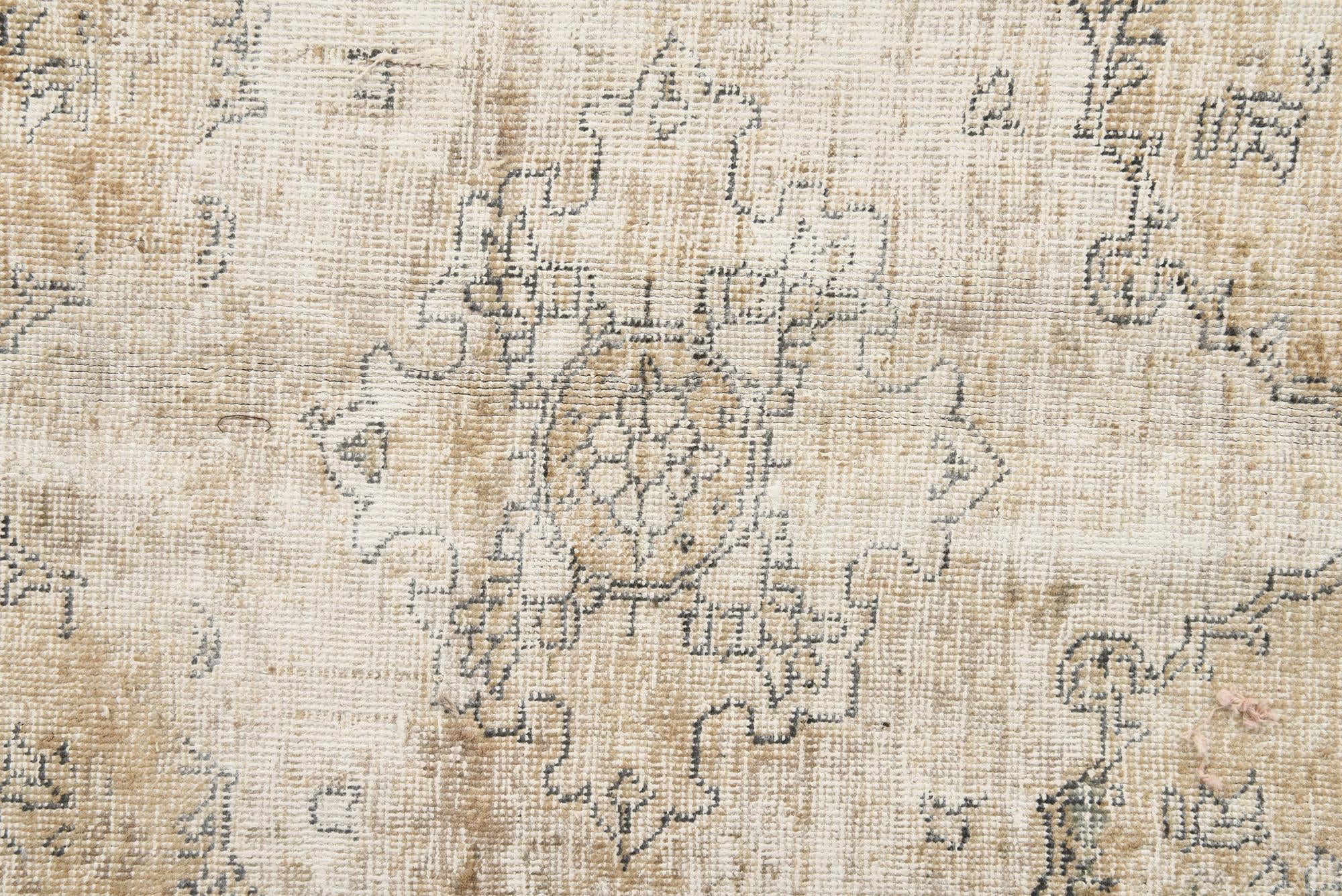 6' 7 x 9' 5 Hand Knotted Ultra Vintage Persian Wool Rug