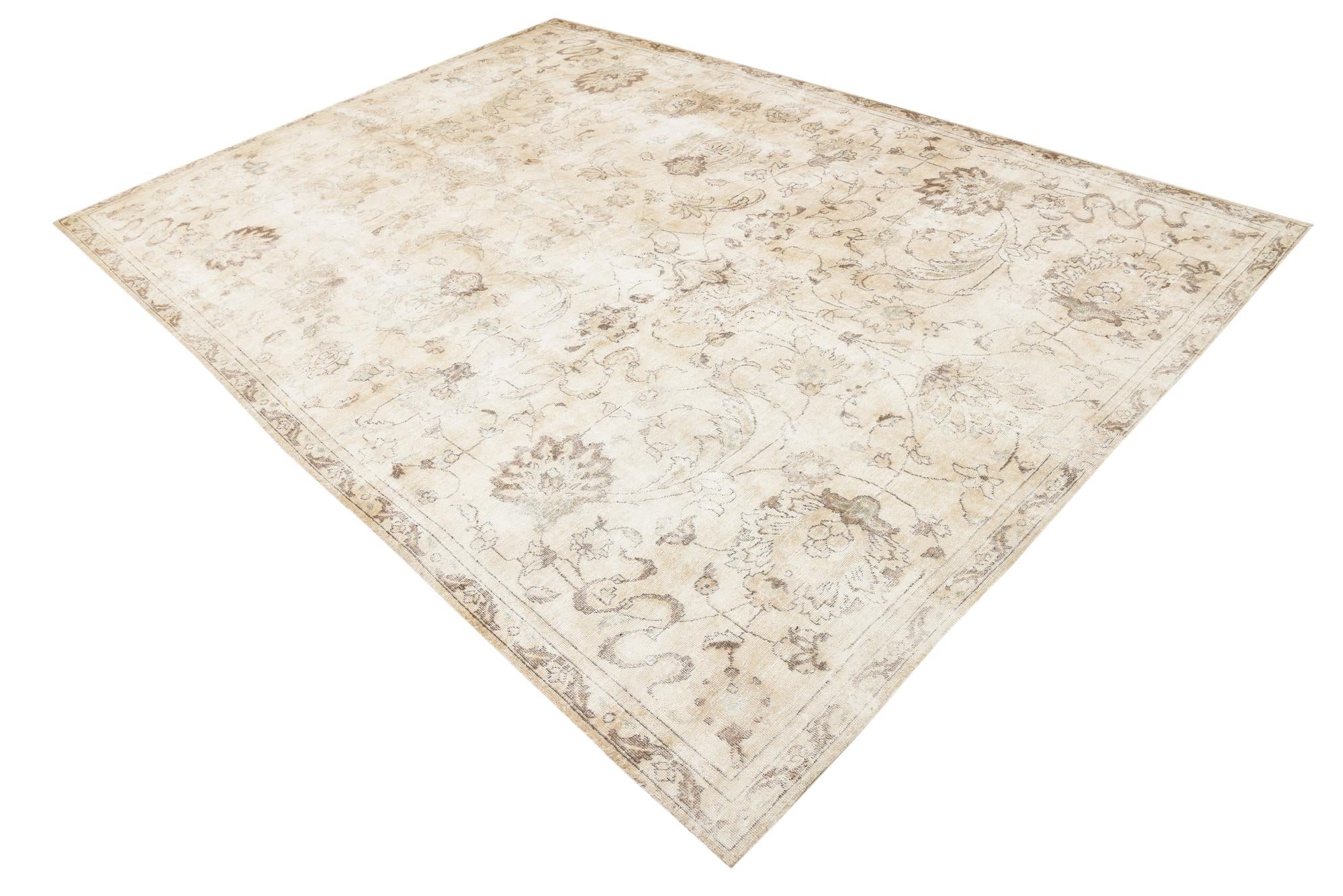 7' 4 x 10' 7 Hand Knotted Ultra Vintage Persian Wool Rug