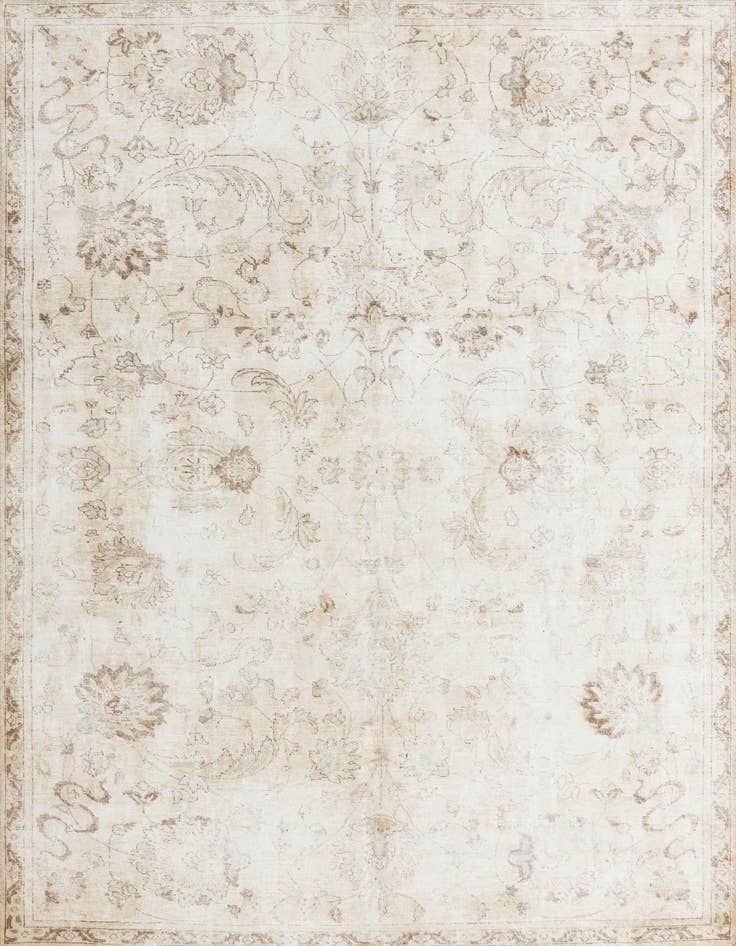 Detail image of 7' 4 x 10' 7 Hand Knotted Ultra Vintage Persian Wool Rug