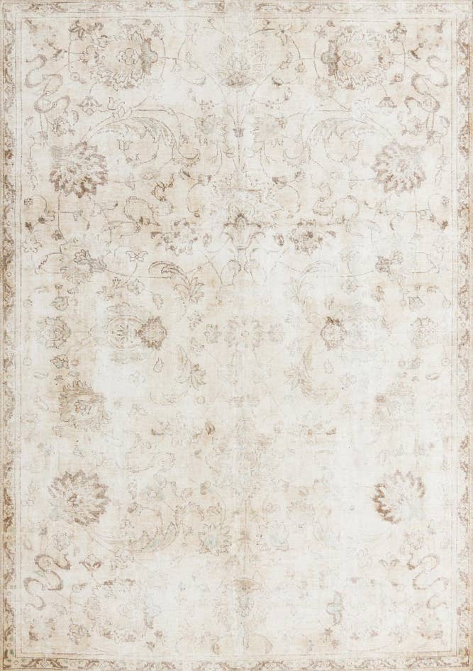 Detail image of 7' 4 x 10' 7 Hand Knotted Ultra Vintage Persian Wool Rug