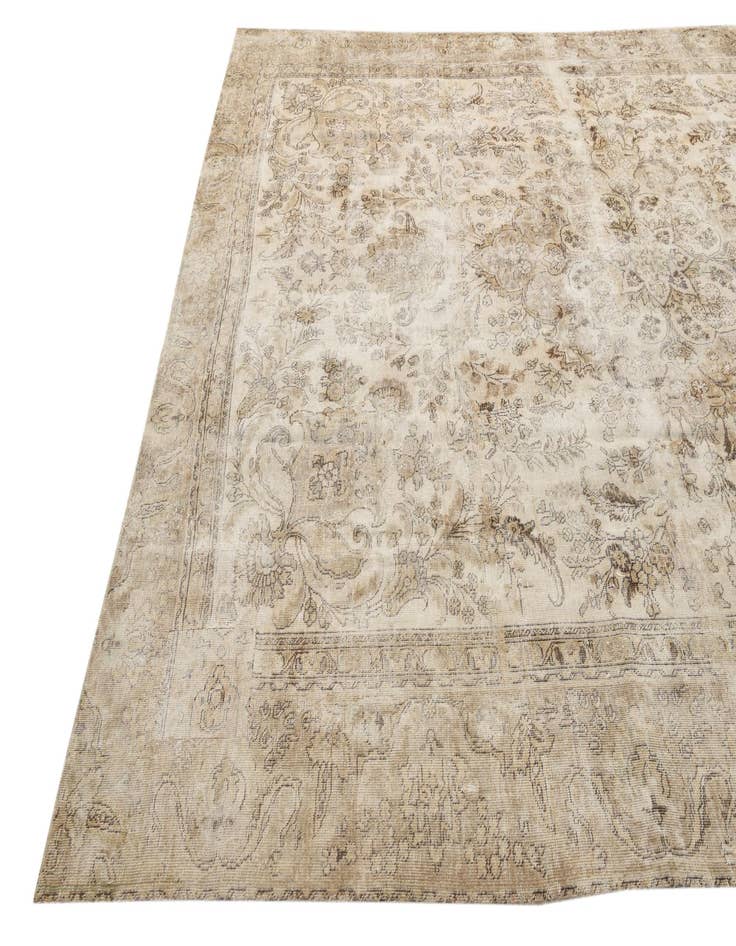 Detail image of 8' 10 x 12'  Hand Knotted Ultra Vintage Persian Wool Rug