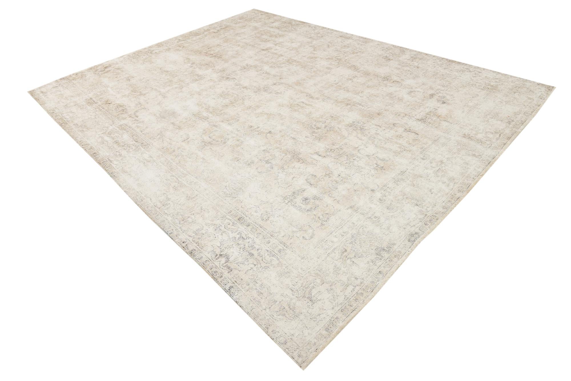 9' 3 x 11' 9 Hand Knotted Ultra Vintage Persian Wool Rug
