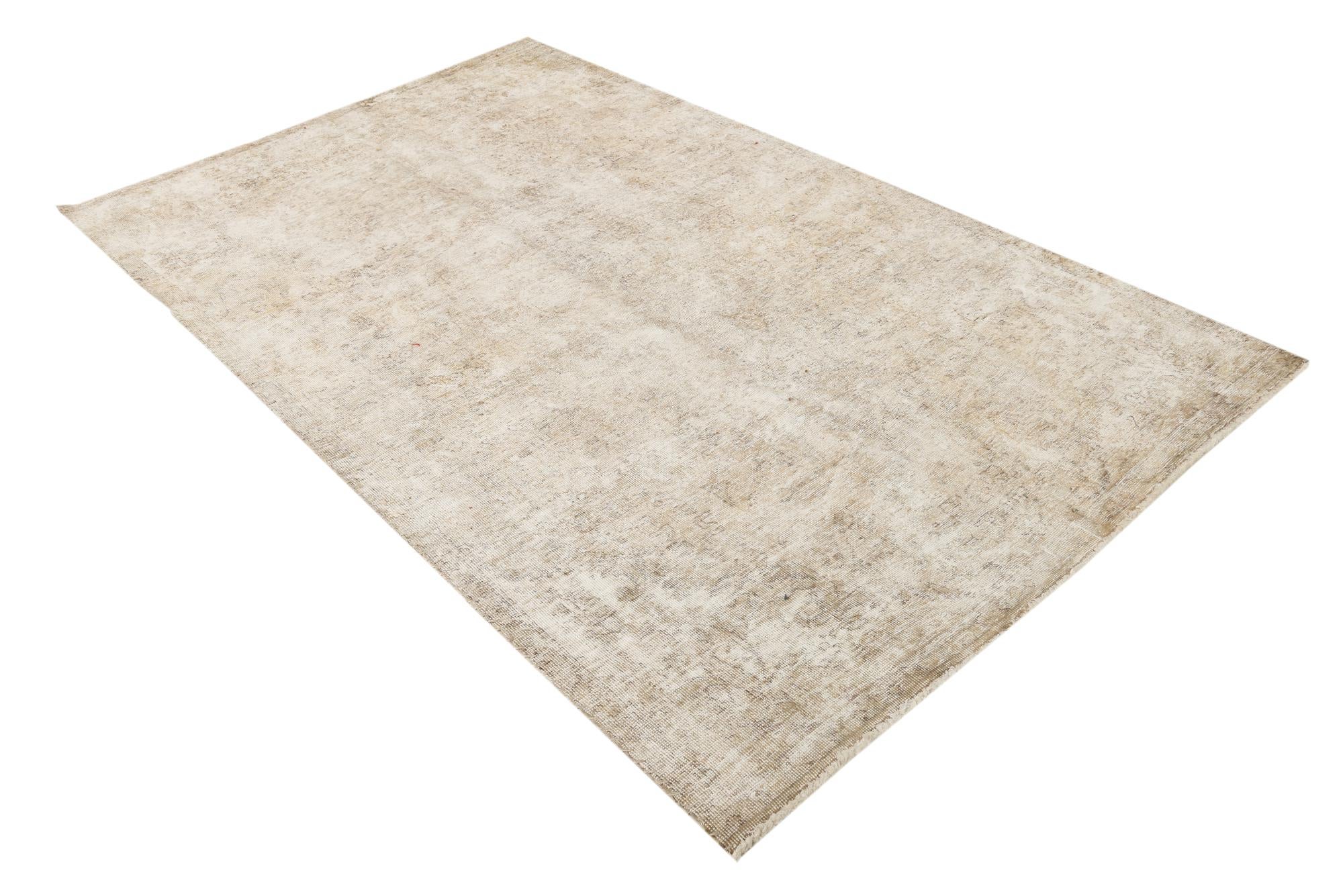 4' 9 x 7' 10 Hand Knotted Ultra Vintage Persian Wool Rug