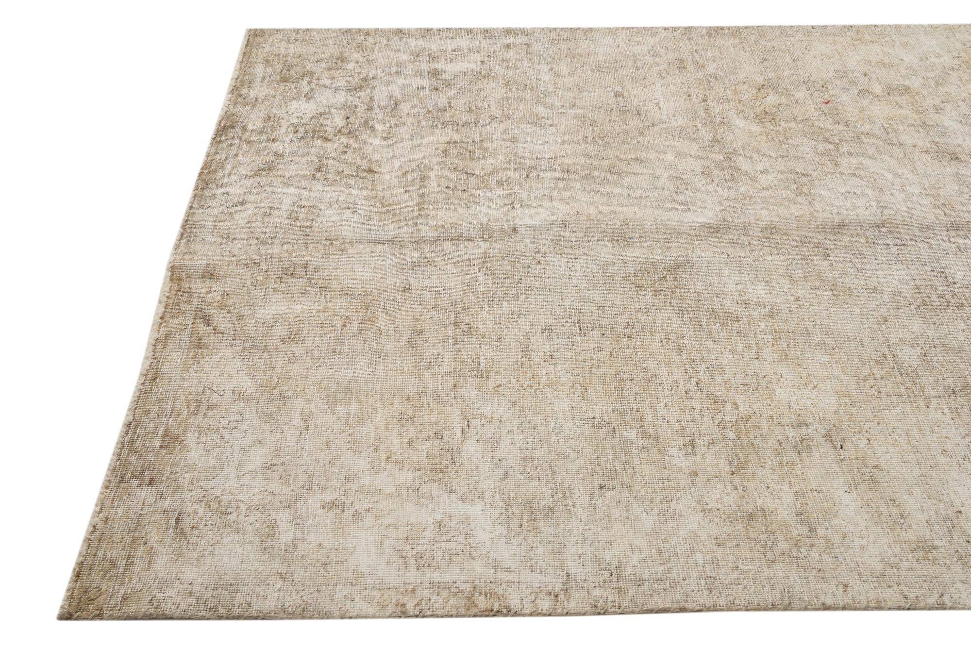 4' 9 x 7' 10 Hand Knotted Ultra Vintage Persian Wool Rug