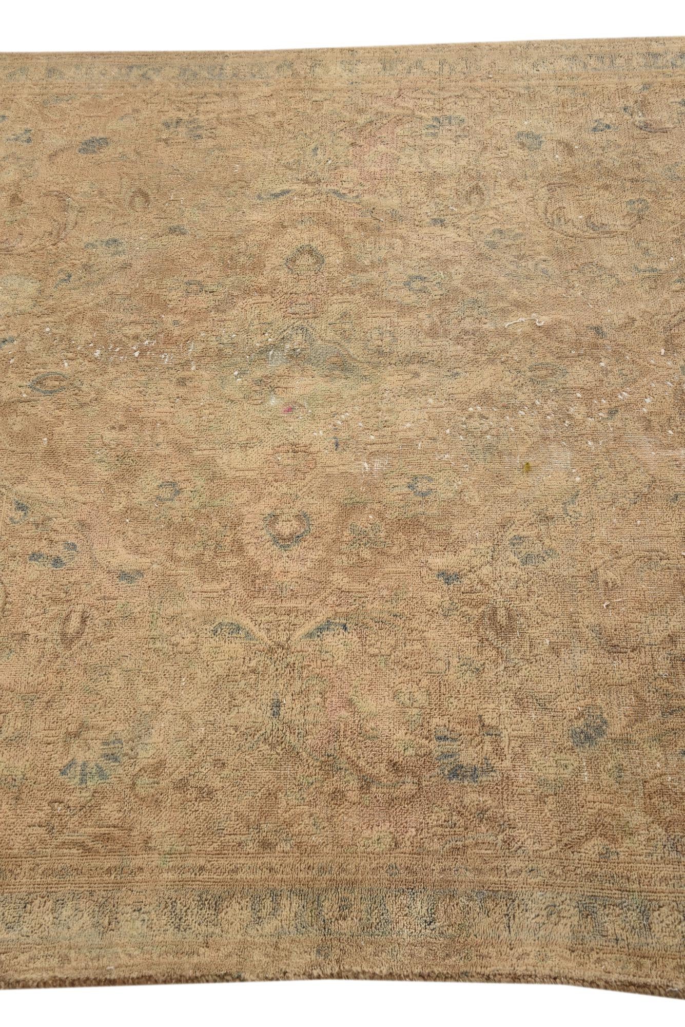 4' 9 x 7' 8 Hand Knotted Ultra Vintage Persian Wool Rug