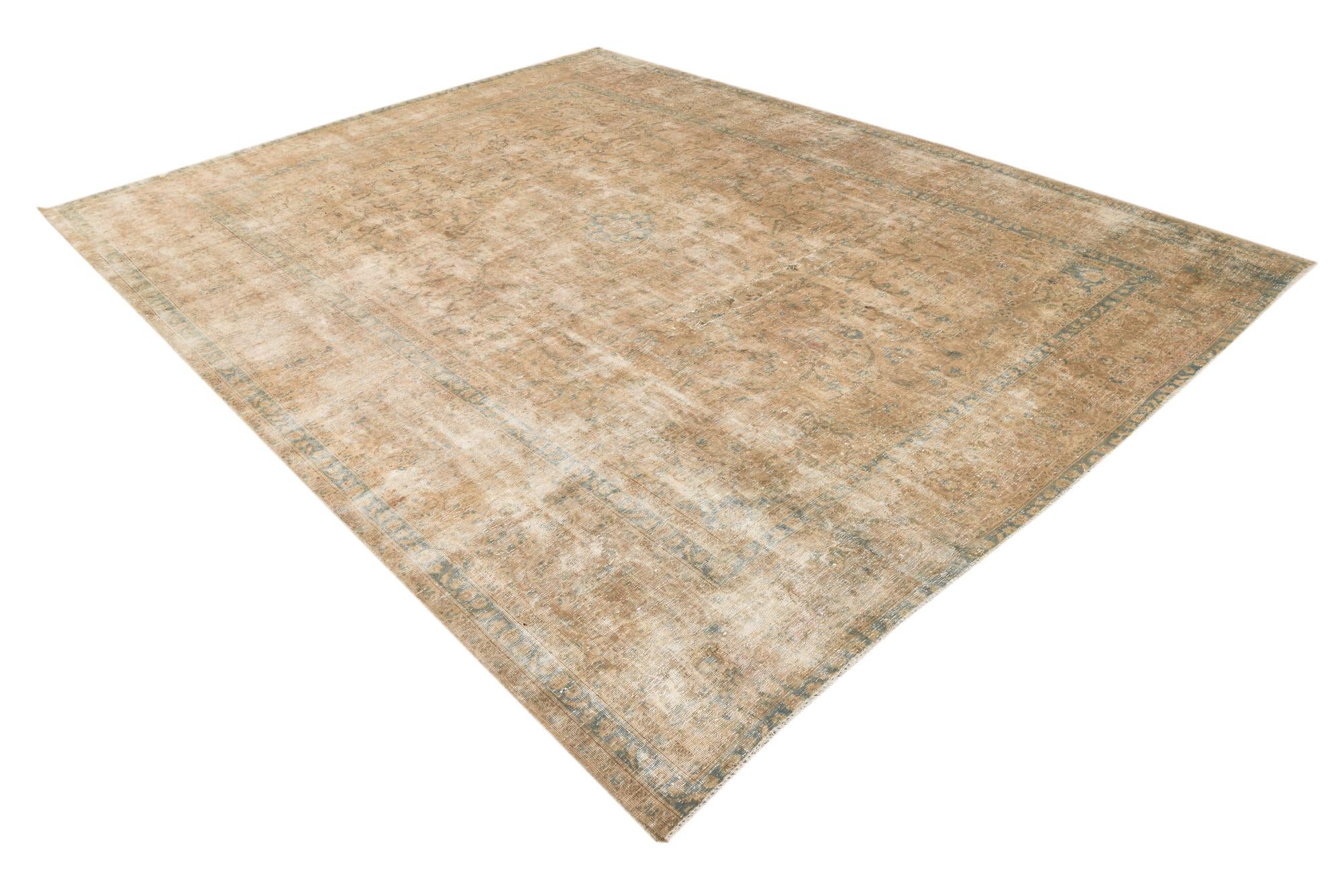 9' 6 x 12' Hand Knotted Ultra Vintage Persian Wool Rug