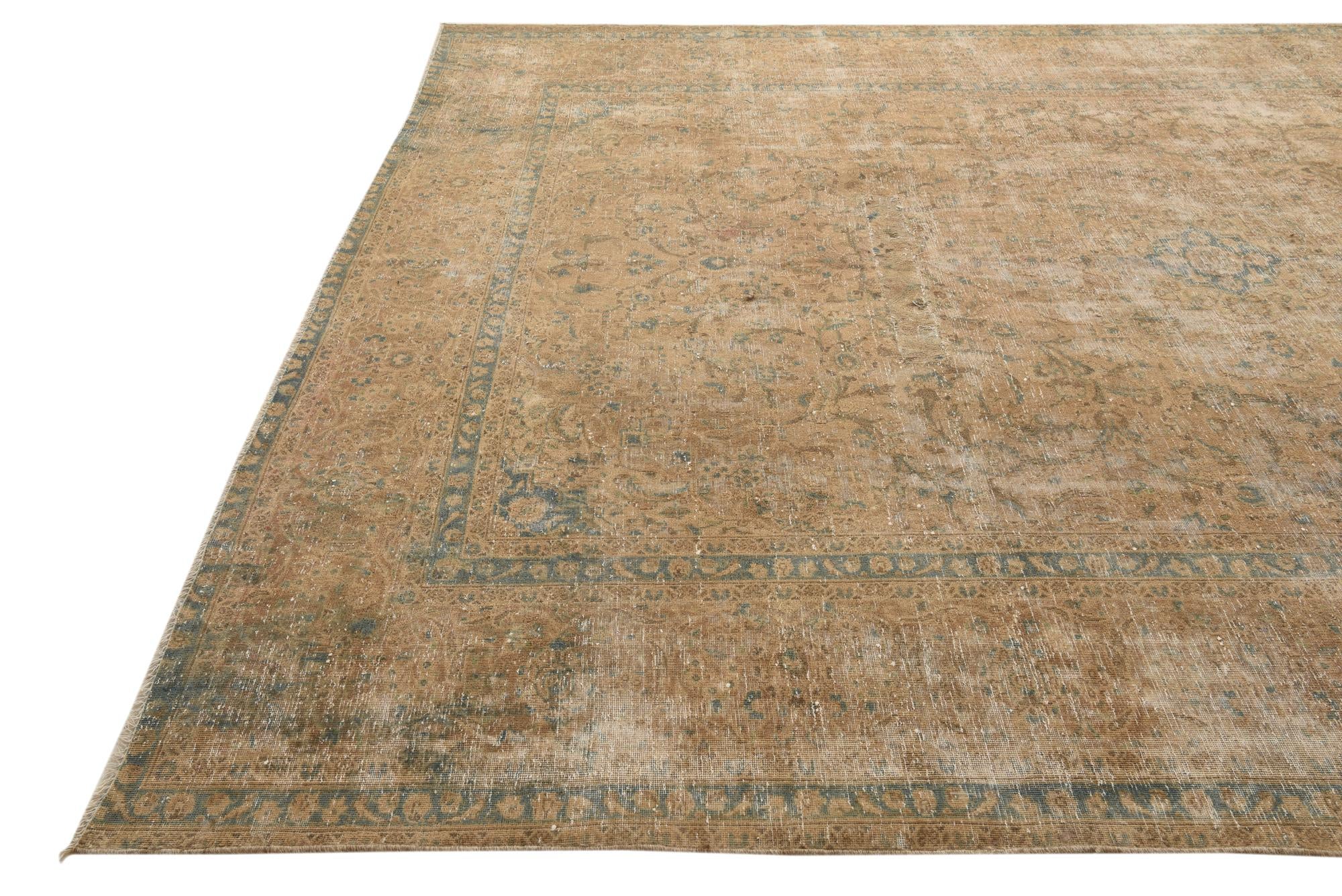 9' 6 x 12' Hand Knotted Ultra Vintage Persian Wool Rug