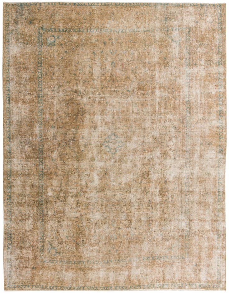 Detail image of 9' 6 x 12' Hand Knotted Ultra Vintage Persian Wool Rug