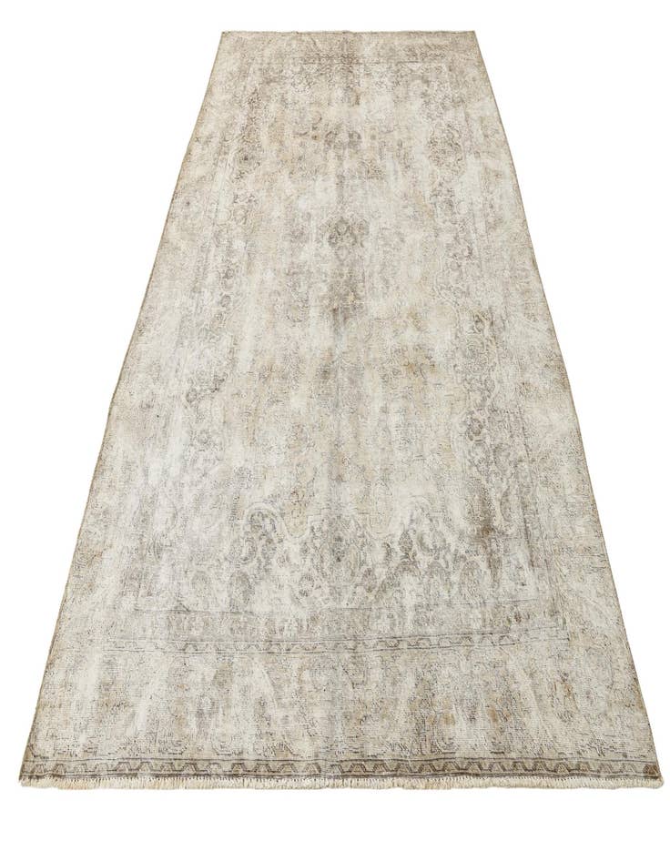 Detail image of 6' 7 x 10'  Hand Knotted Ultra Vintage Persian Wool Rug