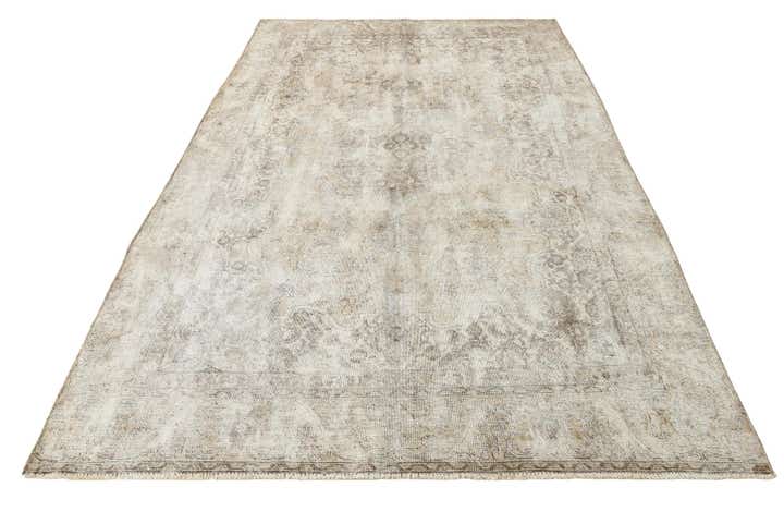 6' 7 x 10' Hand Knotted Ultra Vintage Persian Wool Rug