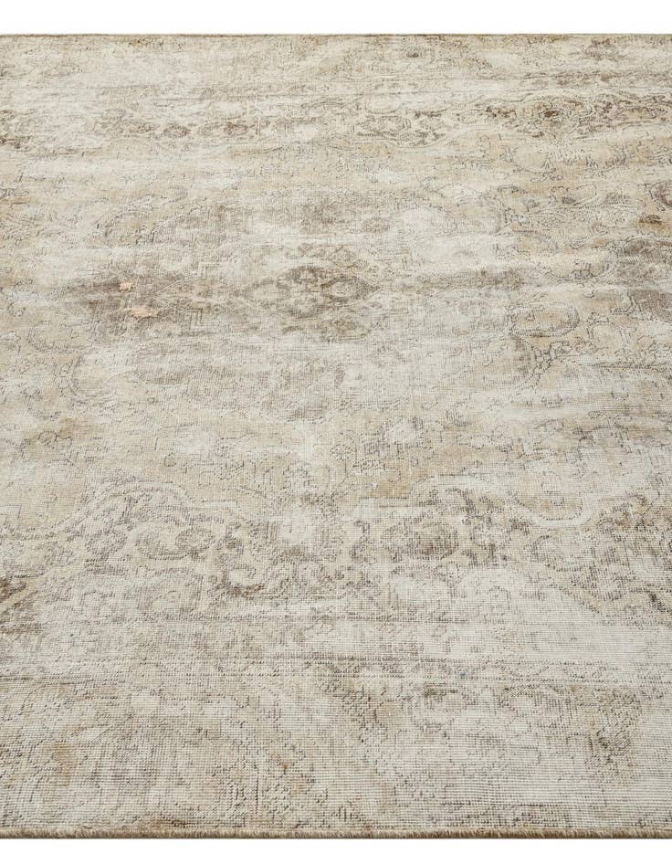 Detail image of 6' 7 x 10'  Hand Knotted Ultra Vintage Persian Wool Rug