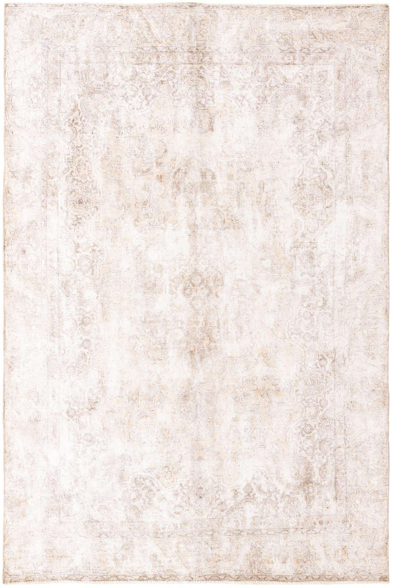 6' 7 x 10' Hand Knotted Ultra Vintage Persian Wool Rug