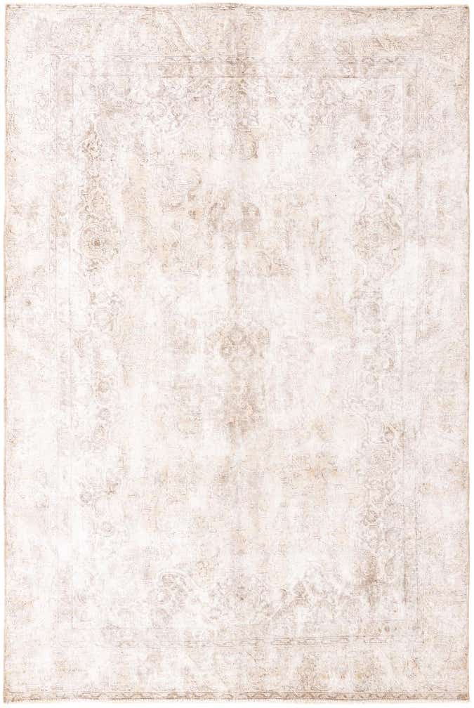 6' 7 x 10' Hand Knotted Ultra Vintage Persian Wool Rug