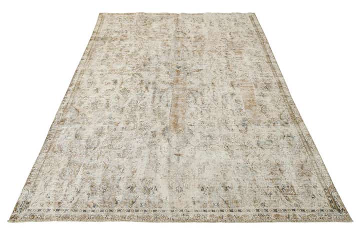 7' 1 x 10' 6 Hand Knotted Ultra Vintage Persian Wool Rug