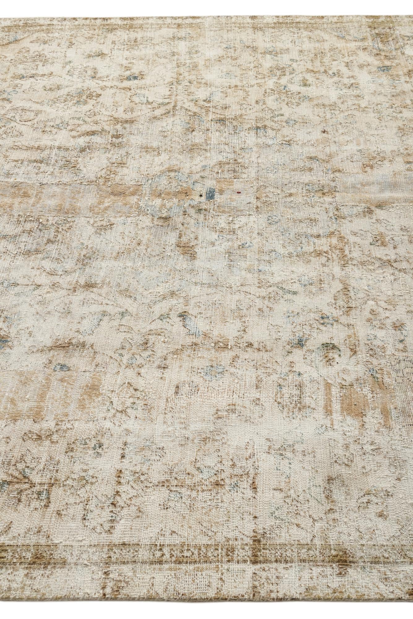 7' 1 x 10' 6 Hand Knotted Ultra Vintage Persian Wool Rug