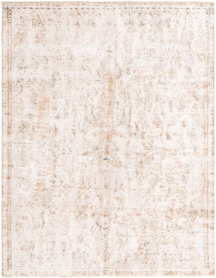 Detail image of 7' 1 x 10' 6 Hand Knotted Ultra Vintage Persian Wool Rug